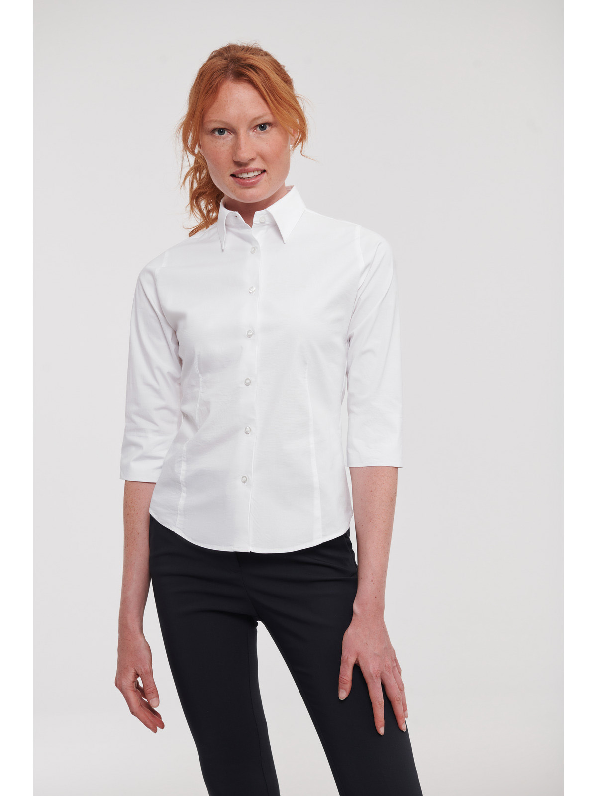 Ladies' 3/4 Sleeve Fitted Stretch Shirt