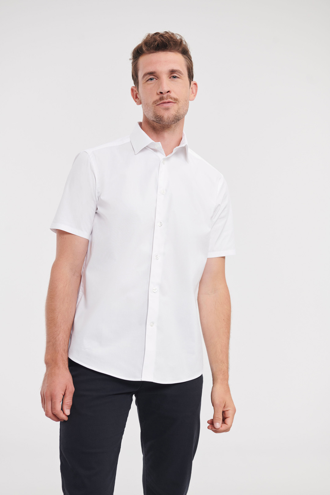 Men's Short Sleeve Fitted Stretch Shirt