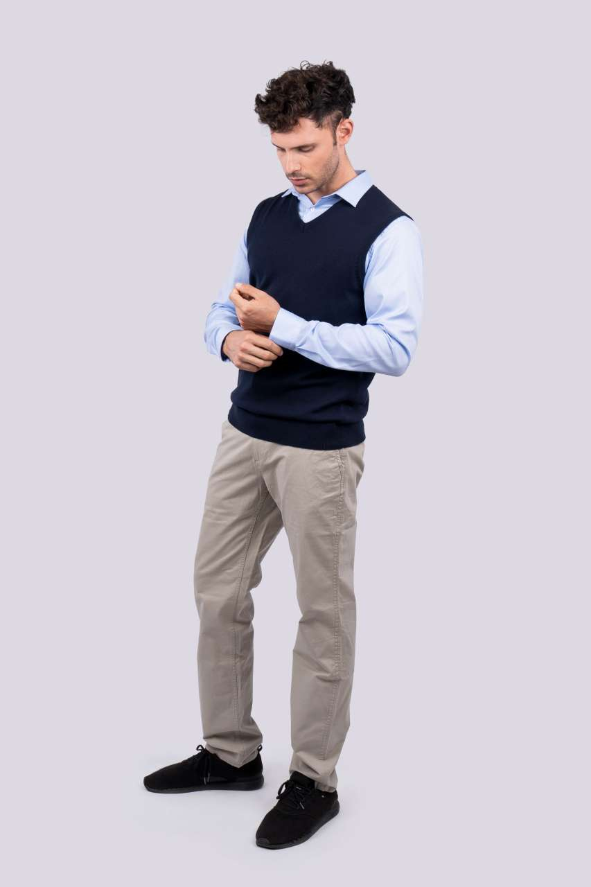 Džemper muški V izrez Sleeveless-2